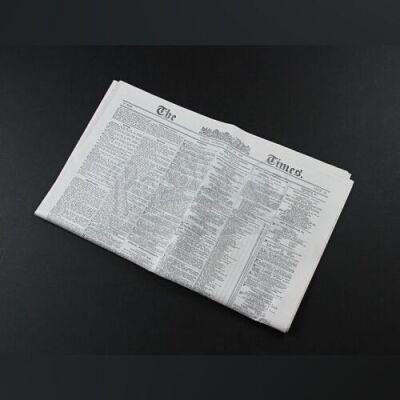 THE WOMAN IN BLACK - Samuel Daily's (Ciaran Hinds) Prop 'Times' Newspaper