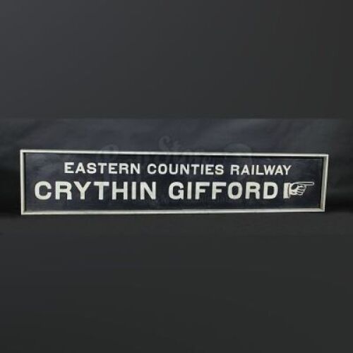 THE WOMAN IN BLACK - Crythin Gifford Railway Station Sign