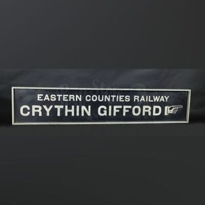 THE WOMAN IN BLACK - Crythin Gifford Railway Station Sign