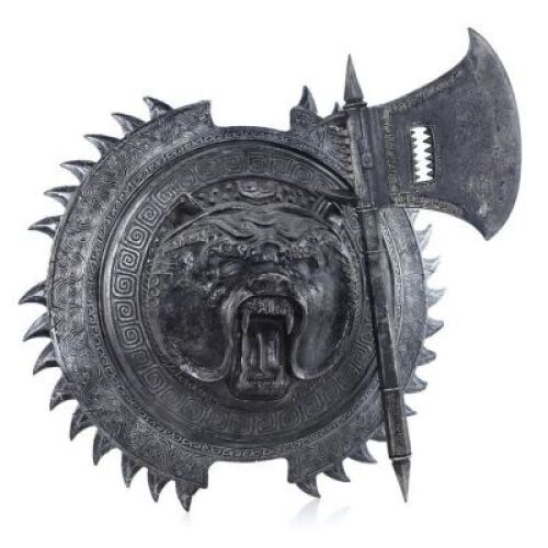 Lot # 228: Black Bear Corps Axe and Shield