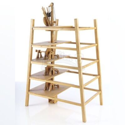 Lot # 359: Hall of Knowledge Wooden Great Wall Segment Model