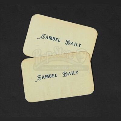 THE WOMAN IN BLACK - Pair of Samuel Daily's (Ciaran Hinds) Business Cards