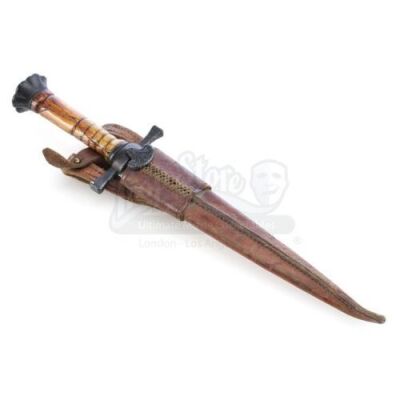 Lot # 474: William's (Matt Damon) Aluminum Boot Dagger and Sheath