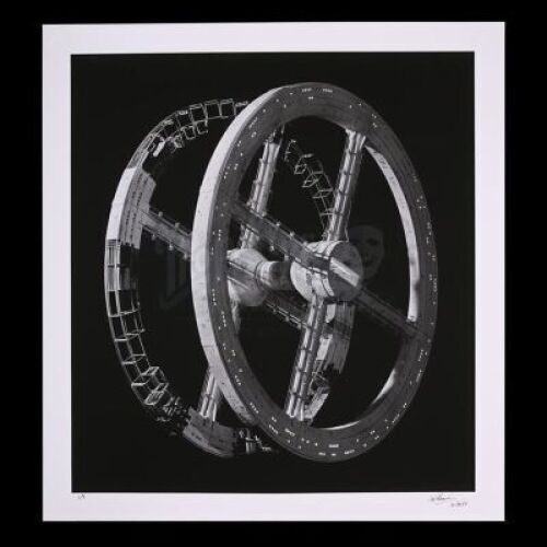 Lot #3 - 2001: A SPACE ODYSSEY (1968) - Limited-Edition Number One Autographed Print of Space Station Lighting Test by Keith Hamshere