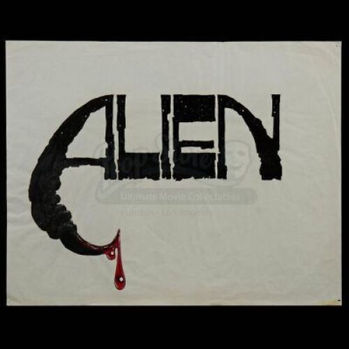 Lot #22 - ALIEN (1979) - Hand-Drawn Ron Cobb Title Concept Sketch