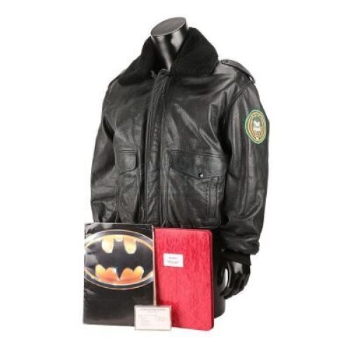 Lot #99 - BATMAN (1989) - Early Draft Script, Crew Jacket, Soundtrack Cassette and Promotional Binder