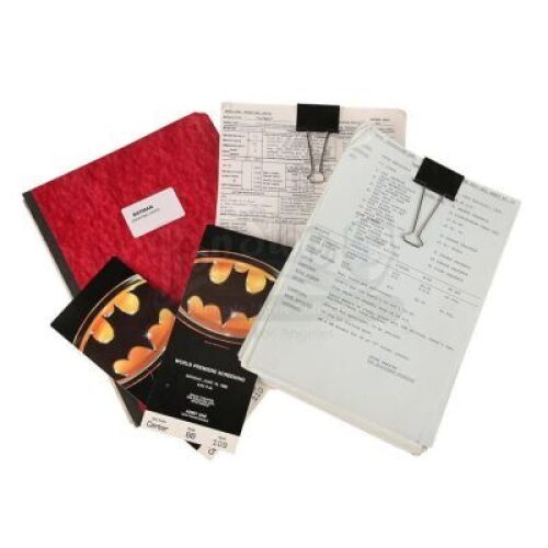 Batman 89 Script Lot #106 - BATMAN (1989) - Shooting Script, Filming Reports, Call ...