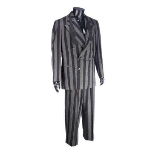 Lot #108 - BATMAN RETURNS (1992) - Shreck's (Christopher Walken) Striped Business Suit and Bow Tie