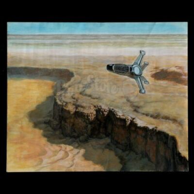Lot #249 - DUNE (Unproduced, Jodorowsky) - Hand-Painted Ron Cobb Ornithopter Concept Sketch