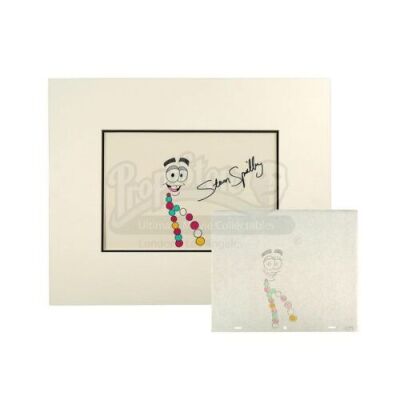 Lot #446 - JURASSIC PARK (1993) - Mr DNA Animation Cel Autographed By Steven Spielberg