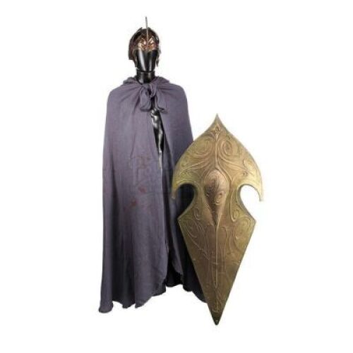 Lot #504 - THE LORD OF THE RINGS (2001-2003) - Elven Warrior Cloak, Helmet and Shield
