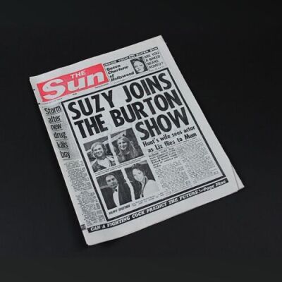 RUSH - Prop Edition of 'The Sun' Newspaper - Hunt & Burton Scandal (RP076)