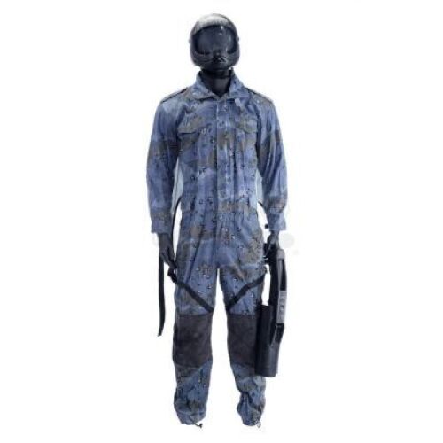Lot #590 - REIGN OF FIRE (2002) - Jefferson's (David Garrick) Archangel Skydiving Costume, Helmet and Bolas Gun