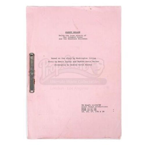 Lot #624 - SLEEPY HOLLOW (1999) - Production-Used Script