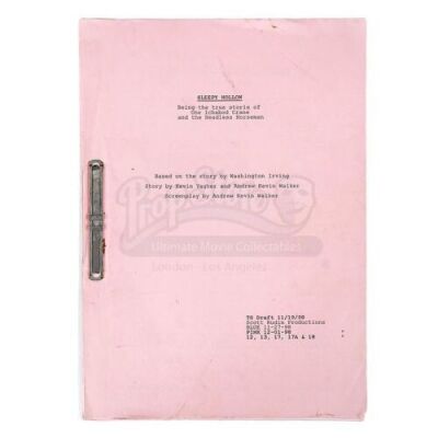 Lot #624 - SLEEPY HOLLOW (1999) - Production-Used Script