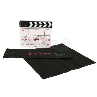 Lot #638 - SPIDER-MAN (2002) - Autographed Clapperboard & Sam Raimi Chair Back