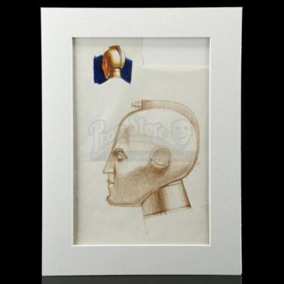 Lot #708 - STAR WARS: A NEW HOPE (1977) - Hand-drawn Ralph McQuarrie C-3PO Concept Sketches