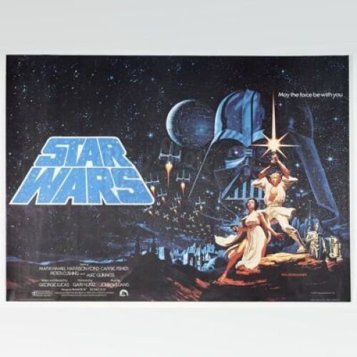 Lot #717 - STAR WARS: A NEW HOPE (1977) - Brothers Hildebrandt UK Quad Poster