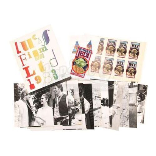 Lot #756 - STAR WARS TRILOGY (1977-1983) - Robert Watts Collection: Archive of Behind-the-scenes Stills, Annual and Set of Crew Stickers