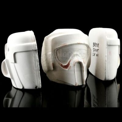 Lot #771 - STAR WARS: RETURN OF THE JEDI (1983) - Biker Scout Helmet Plaster Molds and Visor Castings