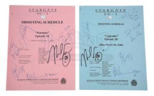 Lot #791 - STARGATE SG-1 (TV SERIES 1997-2007) - Cast-Autographed Shooting Schedules
