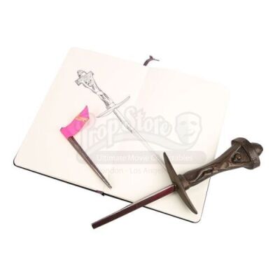 Lot #219 - DAMIEN (TV SERIES 2016) - Damien Thorn's (Bradley James) Notebook and a Special Effects Dagger of Megiddo