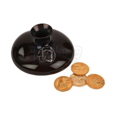 Lot #490 - LEGEND (1985) - Brown Tom's (Cork Hubbert) Glass Bottle and Cave Coins