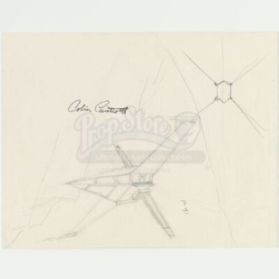 Lot #704 - STAR WARS: A NEW HOPE (1977) - Hand-drawn Colin Cantwell X-Wing Fighter Sketch