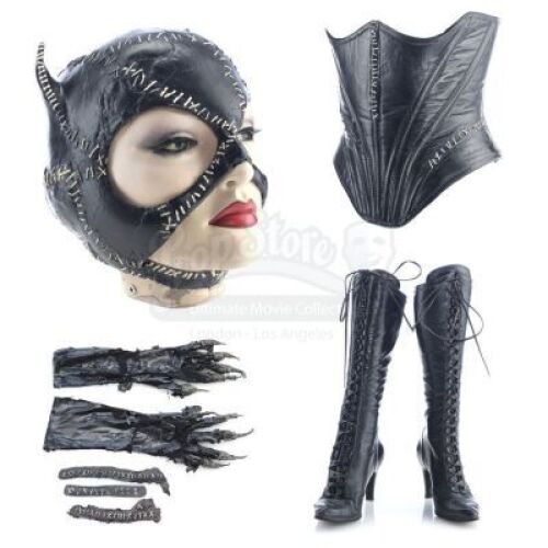 Lot #110 - BATMAN RETURNS (1992) - Catwoman's (Michelle Pfeiffer) Cowl and Costume Components