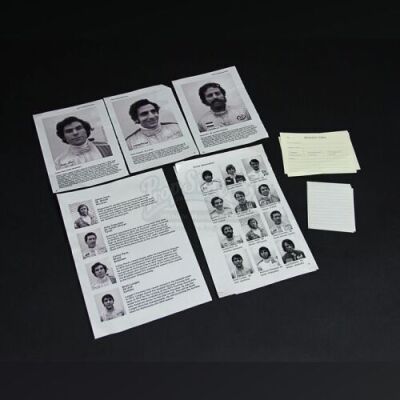 RUSH - Pages of Driver Information (including James Hunt and Niki Lauda) (RP144)