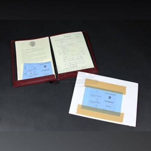 RUSH - Niki (Daniel Bruhl)& Marlene's (Alexandra Maria Lara) Wedding Documents & Stamp (RP082)