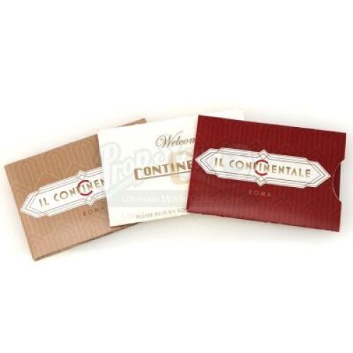 Lot # 45: JOHN WICK: CHAPTER 2 - Three Assorted Continental Hotel Room Cards with Sleeves