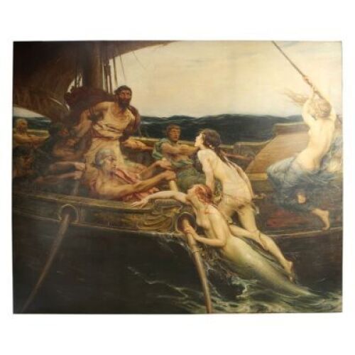 Lot # 84: JOHN WICK: CHAPTER 3 - PARABELLUM - Russian Theater Panting Print (Ulysses and the Sirens)