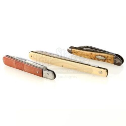 Lot # 85: JOHN WICK: CHAPTER 3 - PARABELLUM - Three Antique Pocket Knives