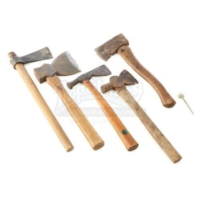 Lot # 94: JOHN WICK: CHAPTER 3 - PARABELLUM - Five Assorted Antique Warehouse Axes