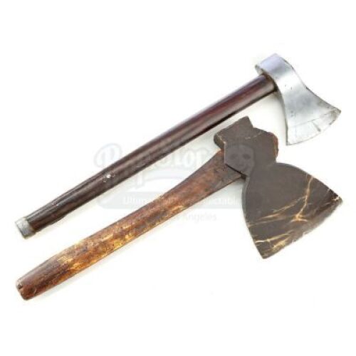Lot # 123: JOHN WICK: CHAPTER 3 - PARABELLUM - Two John Wick's Stunt Antique Fight Assorted Axes