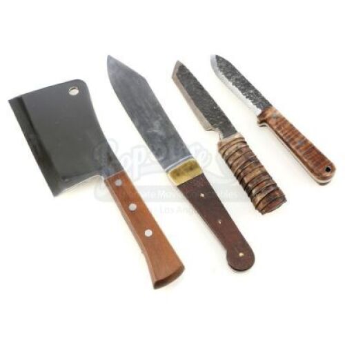 Lot # 137: JOHN WICK: CHAPTER 3 - PARABELLUM - Four John Wick's Antique Fight Assorted Knives