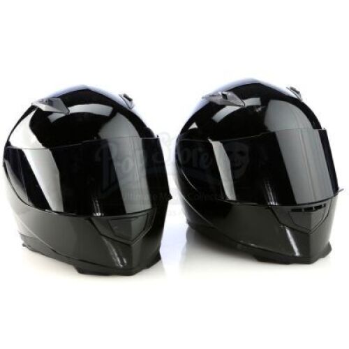 Lot # 244: JOHN WICK: CHAPTER 3 - PARABELLUM - Two Breakaway Shinobi Motorcycle Helmets