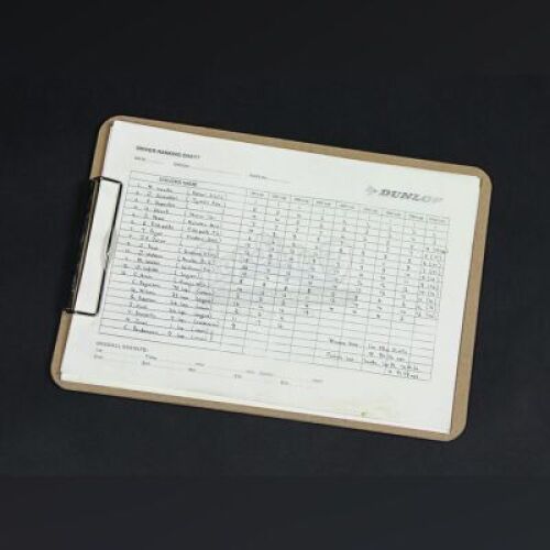 RUSH - Wooden Clipboard with Race Day Paperwork (RP002)