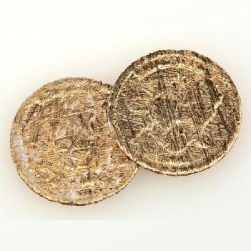 Lot # 368: JOHN WICK: CHAPTER 3 - PARABELLUM - Two Scratched High Table Currency Coins