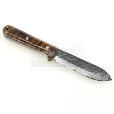 Lot # 444: JOHN WICK: CHAPTER 3 - PARABELLUM - John Wick's Stunt Antique Fight Rugged Dark Handled Knife