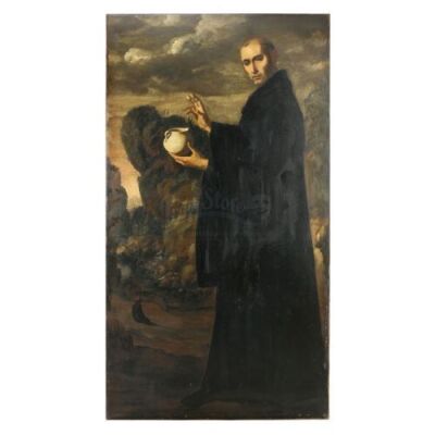 Lot # 455: JOHN WICK: CHAPTER 3 - PARABELLUM - Russian Theater Painting Print (Priest)