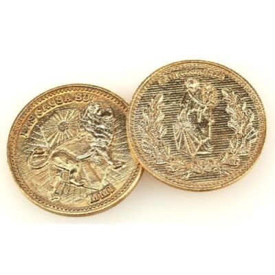 Lot # 458: JOHN WICK: CHAPTER 3 - PARABELLUM - Two High Table Currency Coins