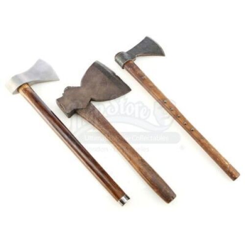 Lot # 81: JOHN WICK: CHAPTER 3 - PARABELLUM - Three John Wick's Stunt Antique Fight Assorted Axes