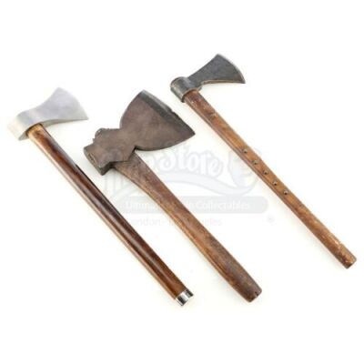Lot # 81: JOHN WICK: CHAPTER 3 - PARABELLUM - Three John Wick's Stunt Antique Fight Assorted Axes