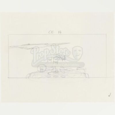 Lot #741 - STAR WARS: THE EMPIRE STRIKES BACK (1980) - Pair of Hand-drawn Dave Carson Millennium Falcon Storyboards