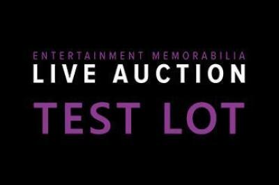 BIDDING PRACTICE TEST LOT - PLEASE TEST YOUR BID BUTTON - THE VIDEO STREAM WILL BEGIN at 12:50