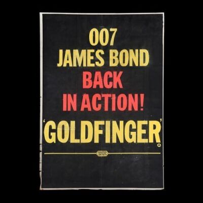 Lot #25 - GOLDFINGER (1964) - UK Double-Crown "Style-B" Poster, 1964