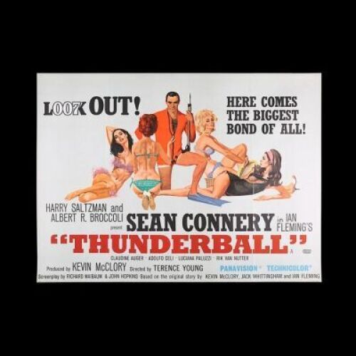 Lot #38 - THUNDERBALL (1965) - UK Quad Poster, 1965