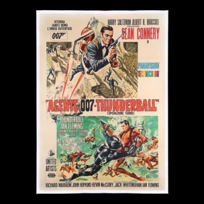 Lot #40 - THUNDERBALL (1965) - Linen-backed Italian Two-Foglio, 1965